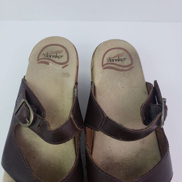 Dansko Dark Brown Leather Sandals - Picture 7 of 10